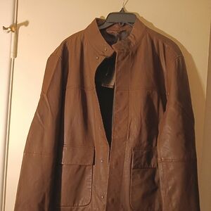 Massimo Ditto Men's Brown Leather Jacket - XL